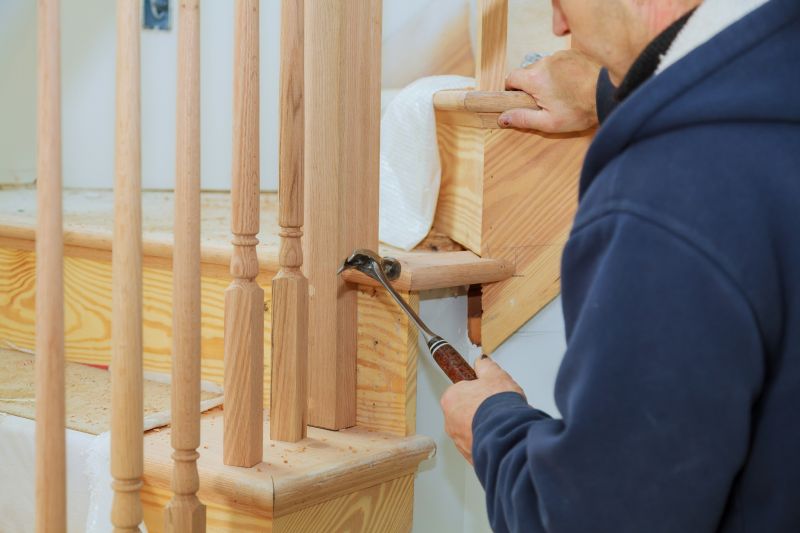 Craftsman Finishing Wood Railing